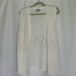 Blair Sweater Vest in White Size Small